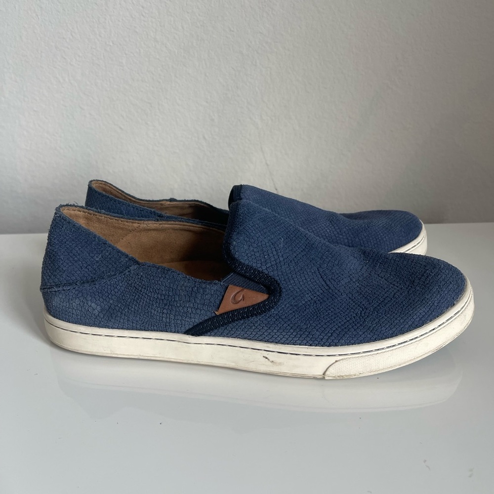 Olukai Shoes Women’s Size 9 Blue Pehuea Pavement Slip On Sneaker Casual